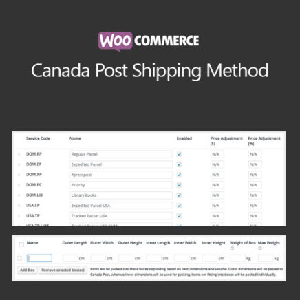 Woocommerce Canada Post Shipping Method