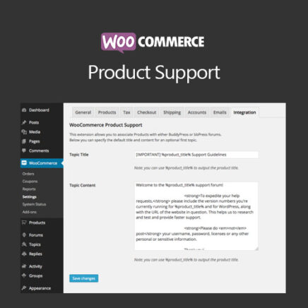 Woocommerce Product Support