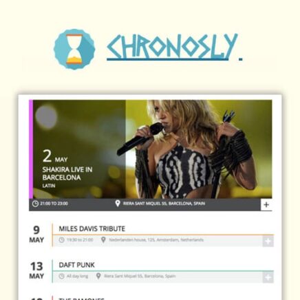 Chronosly Event Calendar Wordpress Plugin