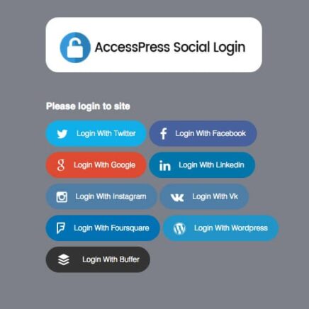 Accesspress Social Login Plugin