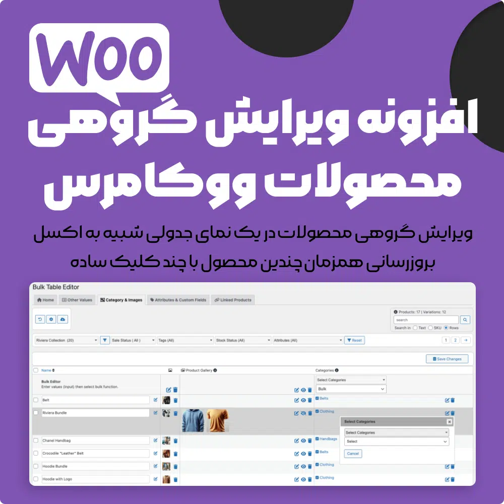Bulk Table Editor For Woocommerce 1
