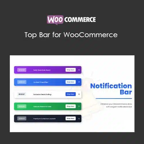 Top Bar For Woocommerce