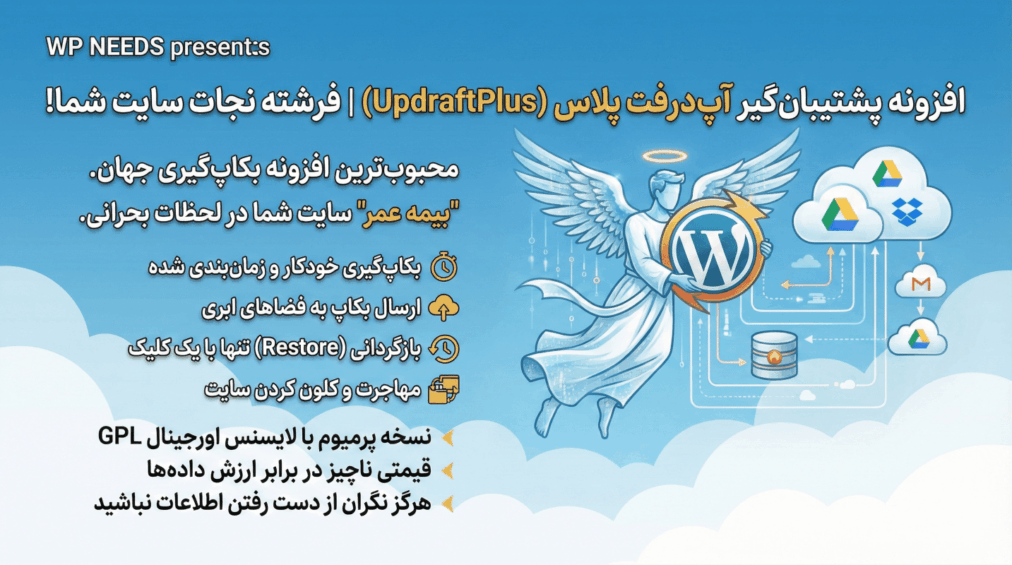 افزونه پشتیبان‌گیر آپ‌درفت پلاس (Updraftplus)