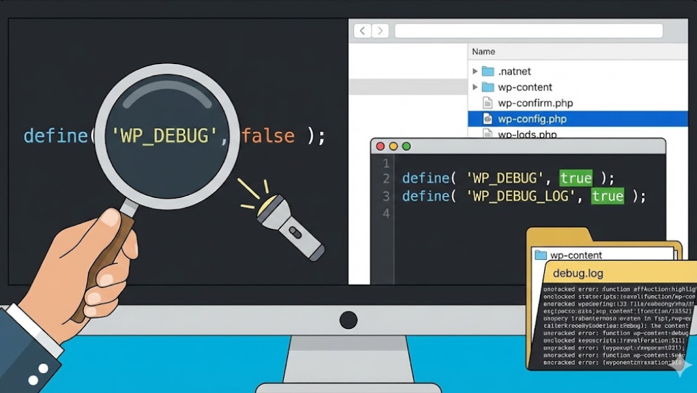 راهنمای جامع حل مشکلات رایج ووکامرس؛ عیبیابی سریع ارورها و کندی فروشگاه 1 قدم صفر: چطور قبل از هر کاری منشأ خرابی ووکامرس را پیدا کنیم؟ (فعالسازی دیباگ)